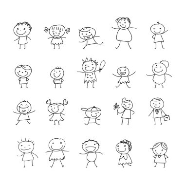 çizgi film insanlar, vektör