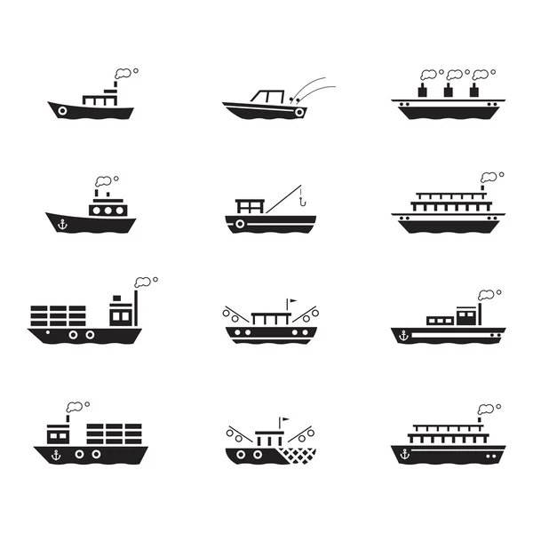 Icon boats, vecteur — Image vectorielle