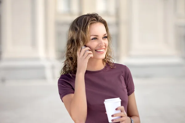 City life and coffee. — Stock Photo, Image