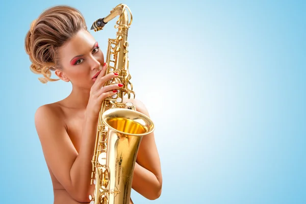 Sax and passion. — Stock Photo, Image