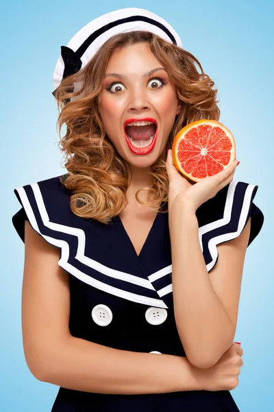 Peeling de pomelo . — Foto de Stock