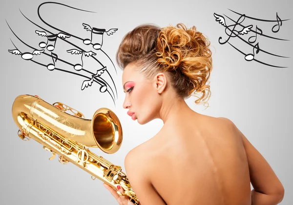 Liebe Jazz, Liebe Saxophon. — Stockfoto