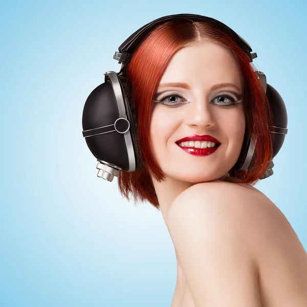 Vintage music lover. — Stock Photo, Image