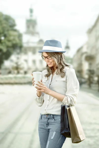 Relaxe depois de fazer compras . — Fotografia de Stock