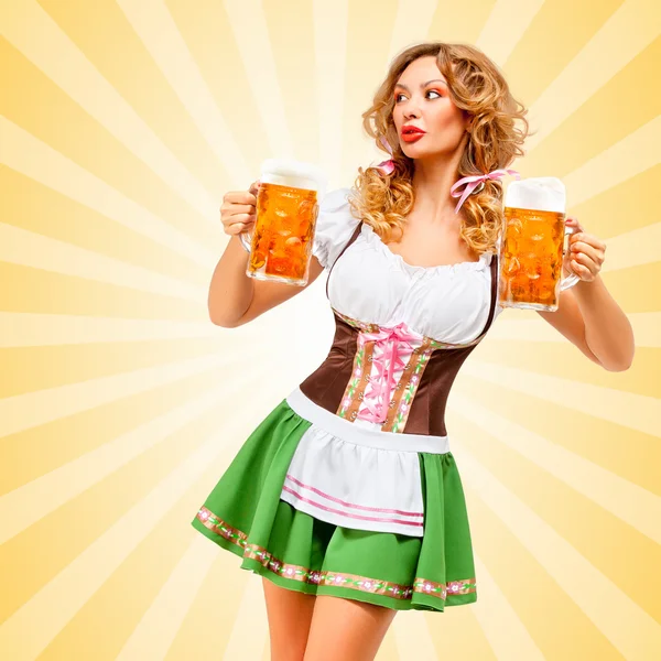 Oktoberfest waitress. — Stock Photo, Image