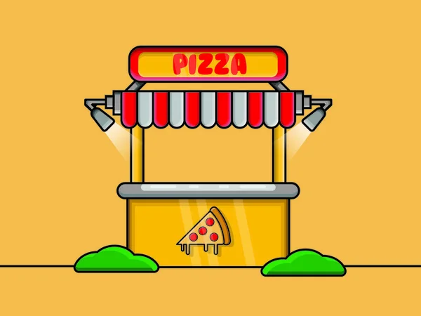 Ilustração Vetorial Uma Tomada Pizza Adequado Para Uso Web Banners — Fotografia de Stock