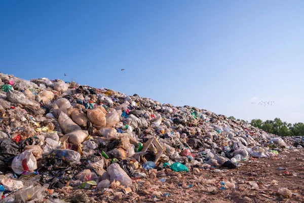 Large Garbage Pile Global Warming — Stok fotoğraf