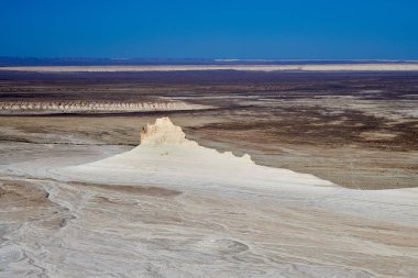 Ustyurt Plateau.Ustyurt yaylaları.Çöl ve yaylalar Ustyurt veya Ustyurt yaylaları Orta Asya 'nın batısında, Kazakistan, Türkmenistan ve Özbekistan' da parçacıklar bulunmaktadır..