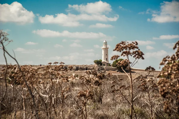Retro fenerinde tarihi: Paphos, Kıbrıs.