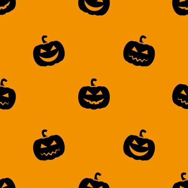 Cadılar Bayramı Balkabağı. Seamless modeli. Turuncu arka plan.