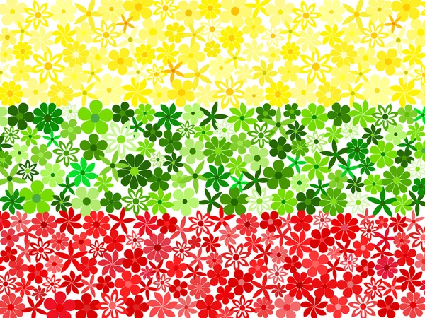 Floral mosaico Lituânia bandeira —  Vetores de Stock