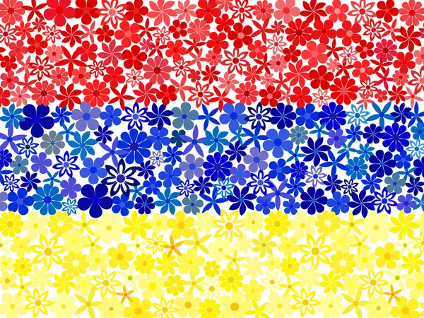 Blumenmosaik armenische Flagge — Stockvektor