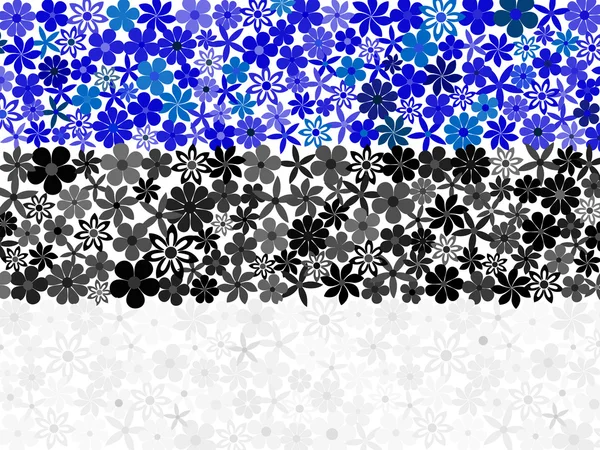 Mosaico floral Bandera de Estonia — Vector de stock