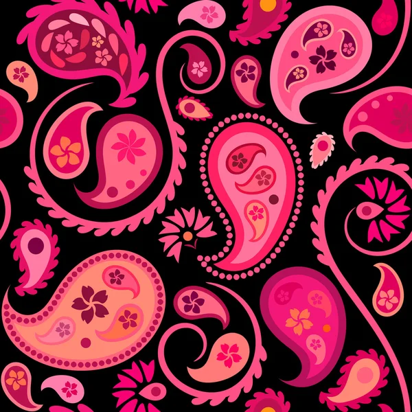 Seamless pattern with pink turkish cucumbers on black background — Stock Vector