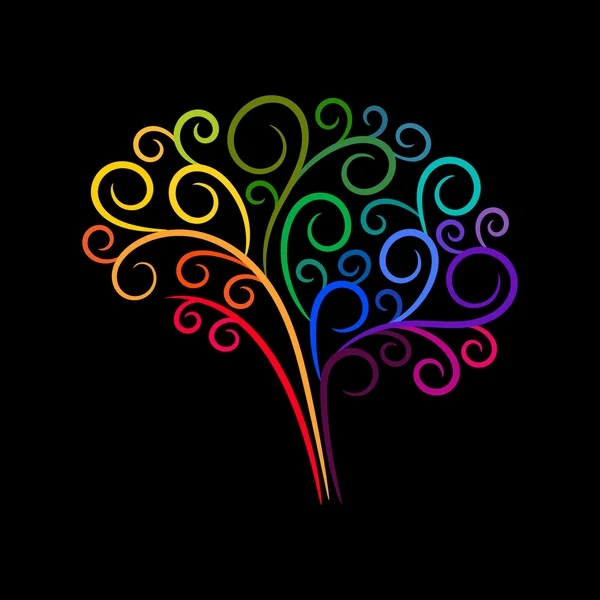 Абстрактная виньетка красочный мозг — стоковый вектор