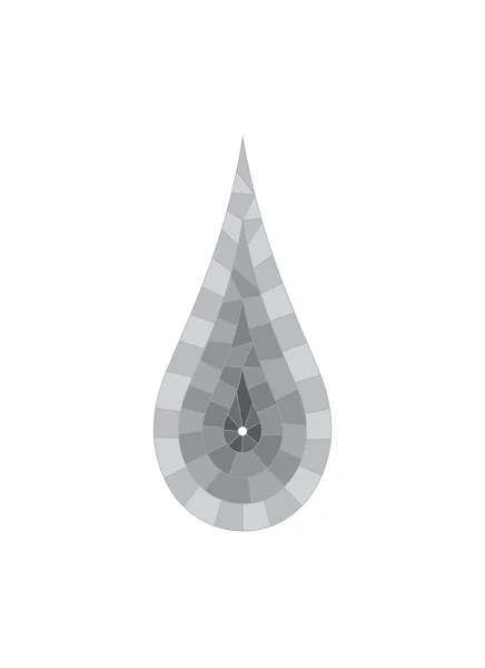 Baisse segmentée grise abstraite. Conception plate . — Image vectorielle