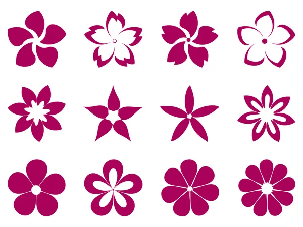 Set vectorial neobișnuit de flori — Vector de stoc