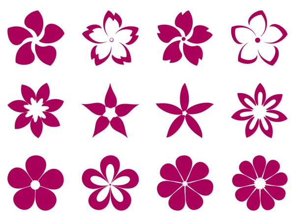 Unusual flowers vector set — Stock Vector