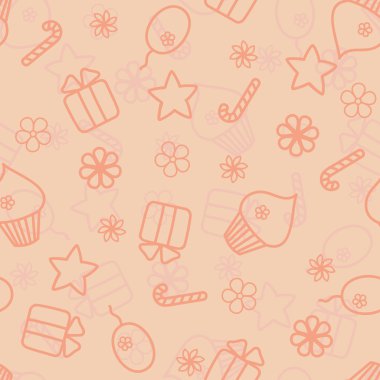 Sorunsuz tatil el çizilmiş desen şeftali rengi