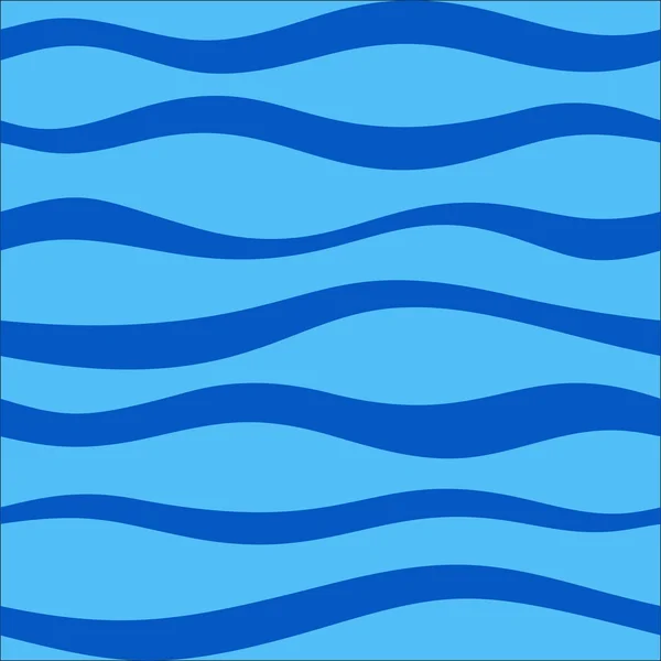 Seamless pattern with calm waves blue colours — Stock Vector