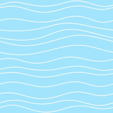 İnce beyaz dalgalar ile Seamless mavi modeli