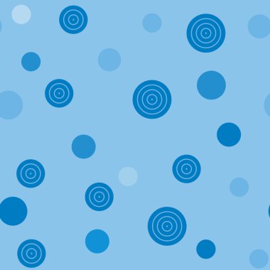 Mavi daireli kusursuz desen