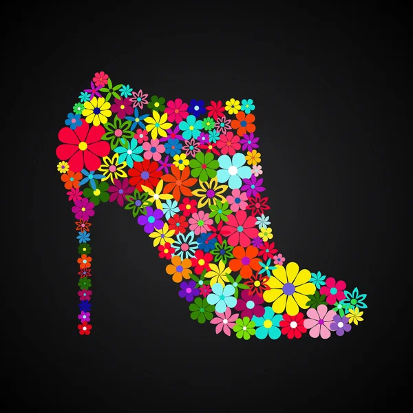 Farklı renklerde çiçek mozaik ayak bileği çizme