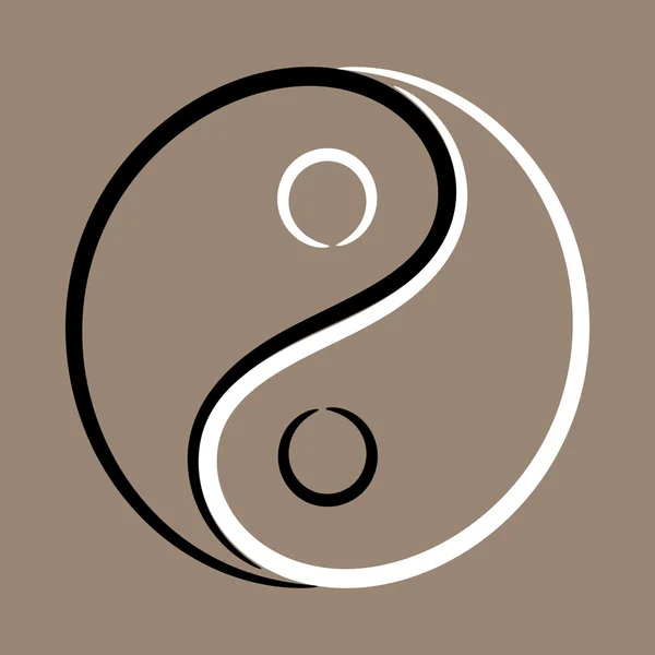 Yin Yang symbol winieta — Wektor stockowy