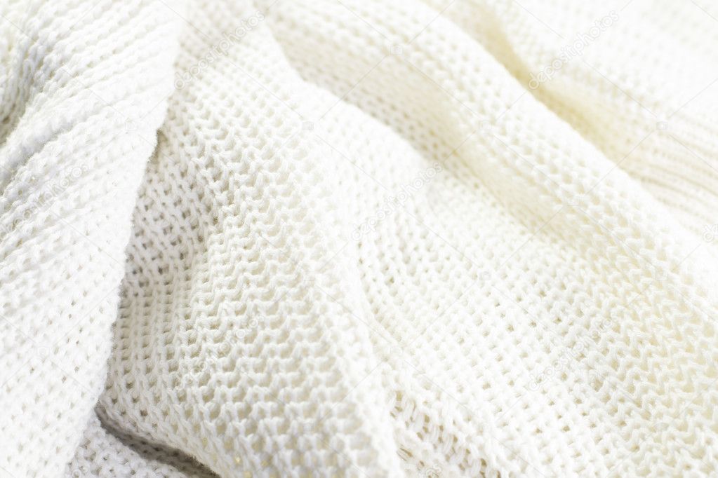 white knitted fabrics