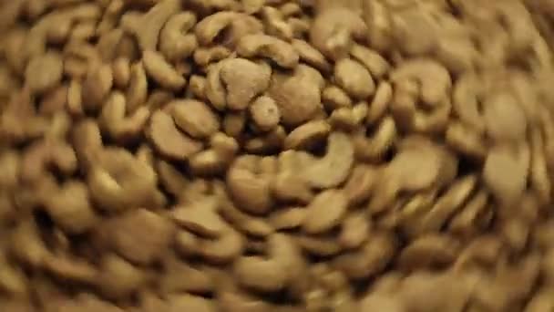 Animal feed. Pet food background. Rotating slows down and stops. — Stock Video