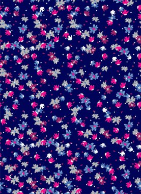 Hassas ve basit bir stile sahip küçük çiçek deseni tekstil için mükemmel. Özgürlük çiçekleri deseni