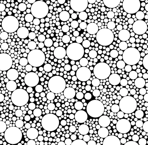Geometric pattern. Design with bubbles and circles in black and white. For decoration, textile and mask decoration