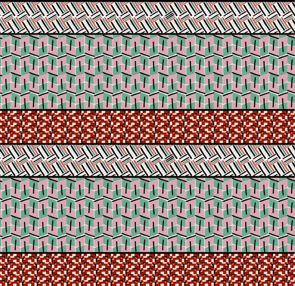 Schema Geometrico Del Bordo Ornamento Etnico Senza Cuciture Sfondo Astratto — Foto Stock