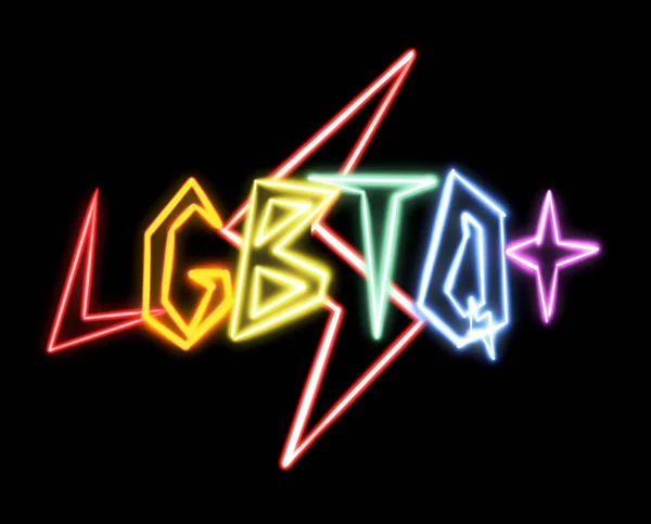 Lgbt Design Concept Lettering Iconography — Stock Photo, Image