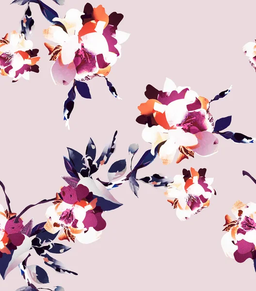 Herbstliches Blumenmuster Perfekt Für Textile Dekoration — Stockfoto