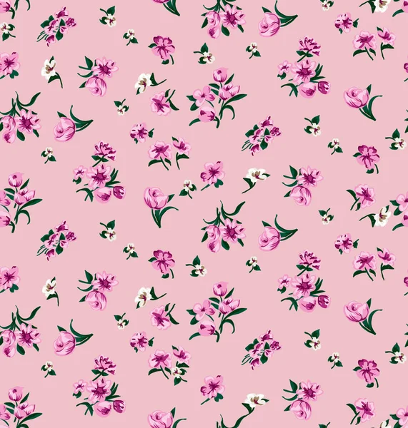 Elegant Färgad Frihet Blommönster Perfekt För Mode Textilier — Stock vektor