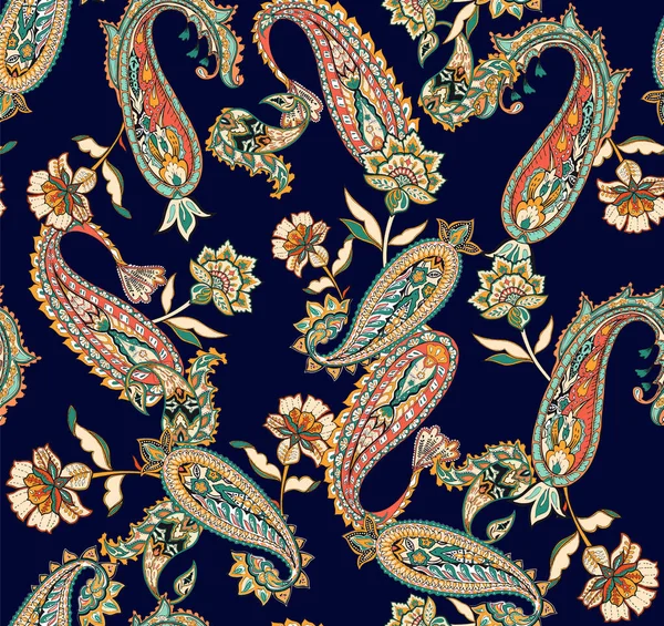 Indiánský Tradiční Vzor Kašmírový Vzor Pro Textil Dekoraci — Stockový vektor
