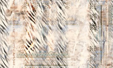 Tüy ve yaprakların karışımı ile soyut orman deseni soyut bir doku oluşturur, kumaşlar ve moda için mükemmeldir.