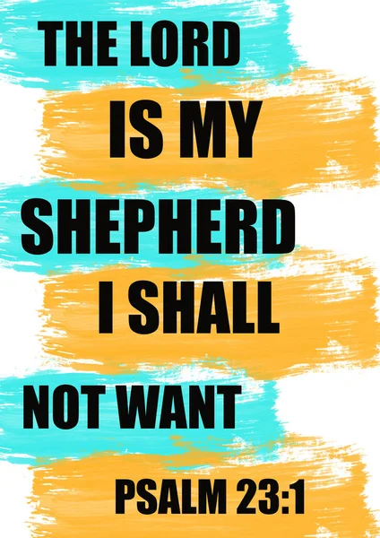 Biblické Verše Hospodin Můj Pastýř Nebudu Chtít Žalm — Stock fotografie