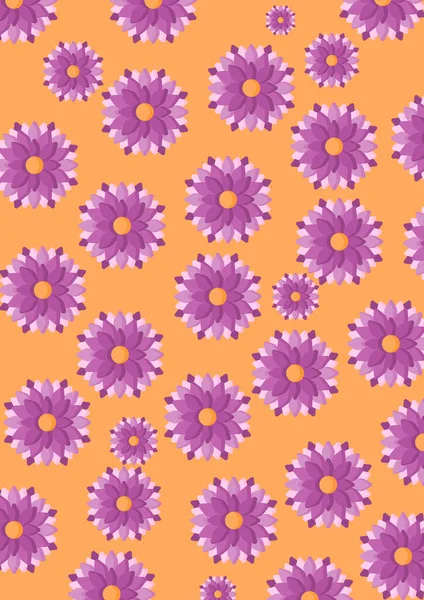 Fundo Sem Costura Mais Colorido Com Flores Roxas — Fotografia de Stock