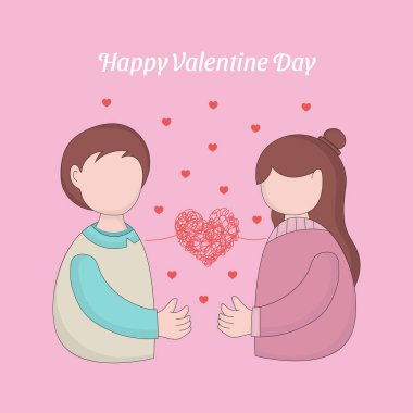 Sevgililer Günü vektör tasarımı kavramı