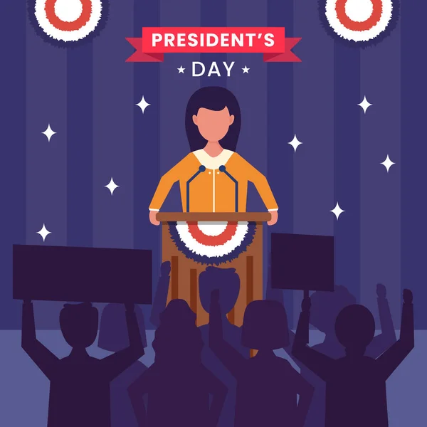 États Unis Amérique Concept Jour Président Illustration Vectorielle — Image vectorielle