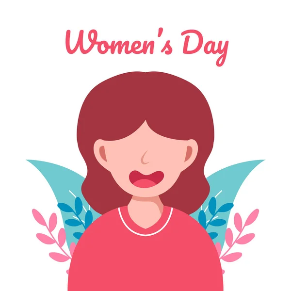 Día Internacional Mujer Feliz Ilustración Vectorial — Vector de stock