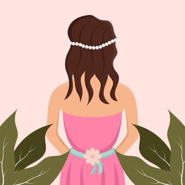 Uluslararası Mutlu Kadınlar Günü. Vektör illüstrasyonu