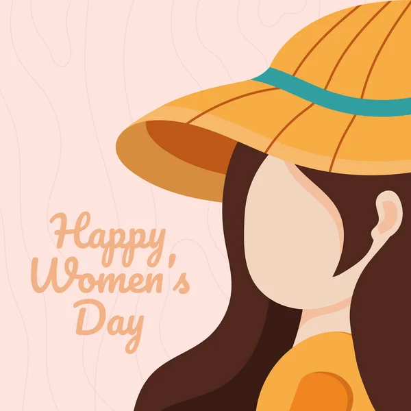 Παγκόσμια Ευτυχισμένη Ημέρα Των Γυναικών Εικονογράφηση Διανύσματος — Διανυσματικό Αρχείο