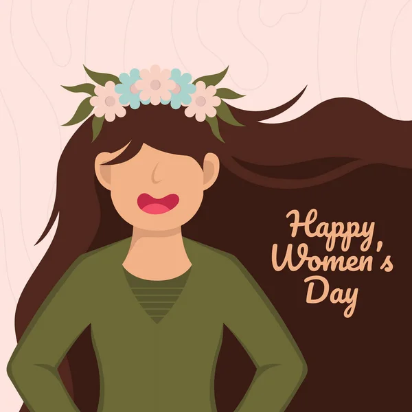 International Happy Women Day Vector Illustration — Stock Vector