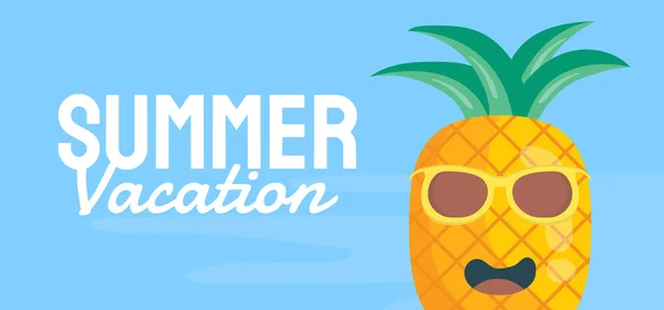 Summer Banner Template Vector Illustration Social Media Vetor — Vetor de Stock