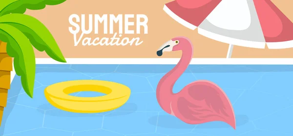 Zomer Sjabloon Voor Banner Sociale Media Wenskaart Vectorillustratie — Stockvector