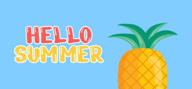 Yaz bayrağının elle çizimi. Vektör