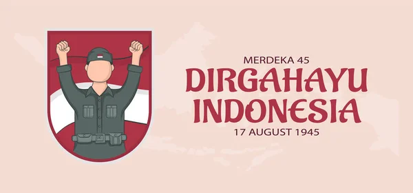 Дизайн Баннера Дня Независимости Индонезии Векторная Миграция — стоковый вектор